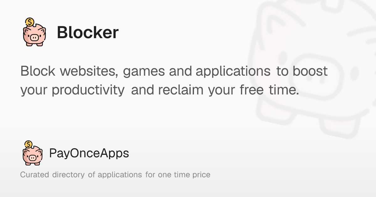 Blocker: Block websites, games and applications to boost your ...