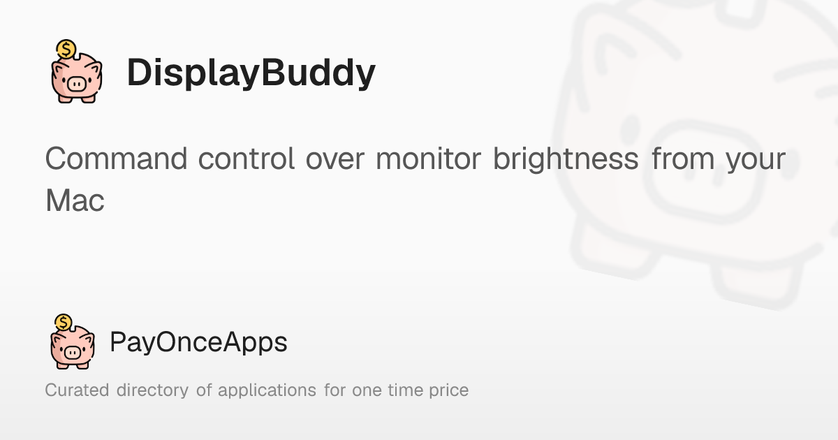 DisplayBuddy: Command control over monitor brightness from your Mac ...