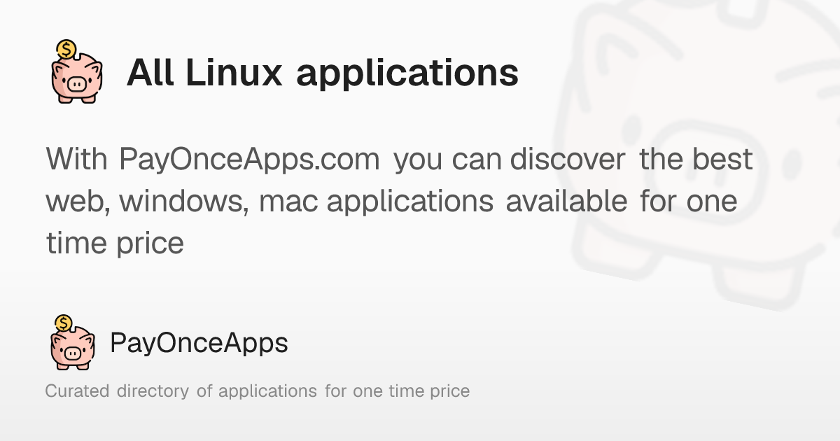 All Linux applications – PayOnceApps