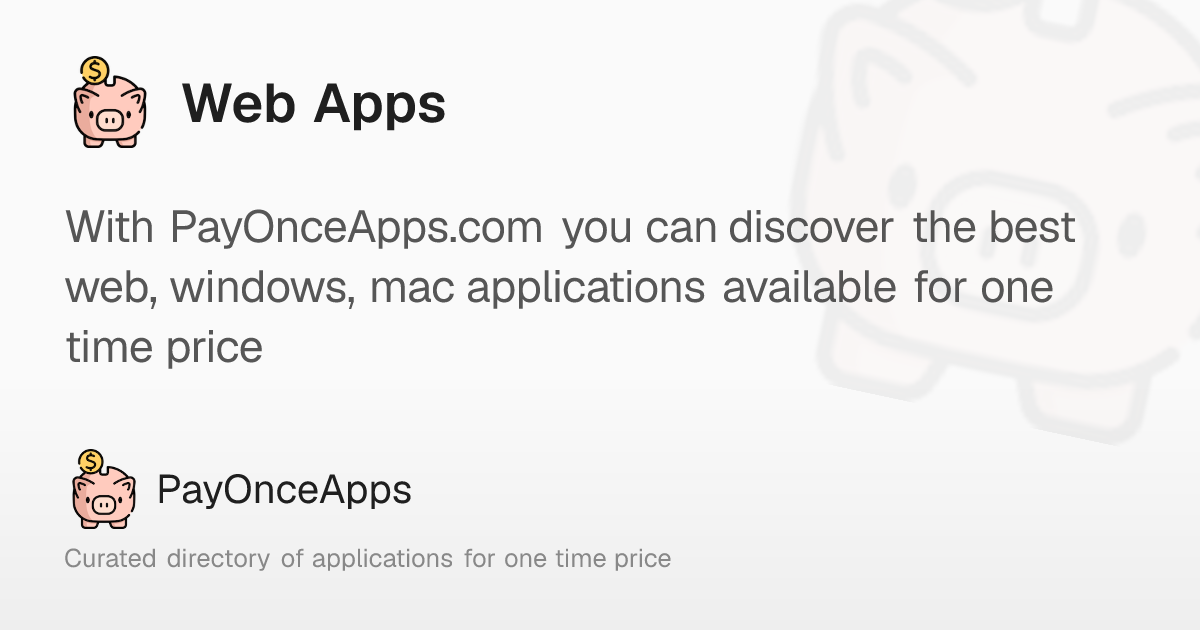 Web Apps – PayOnceApps